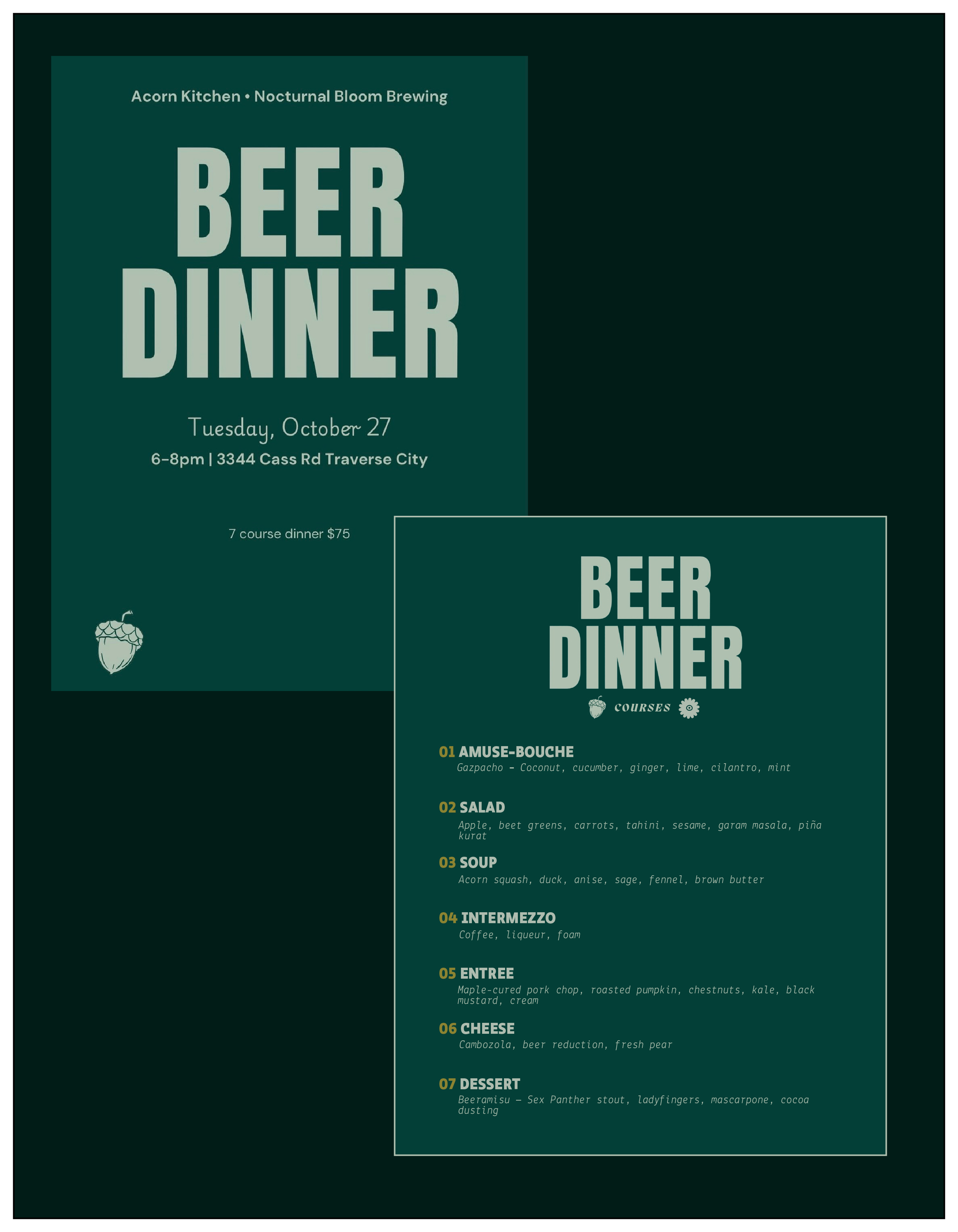 Beer Dinner at Nocturnal Bloom
